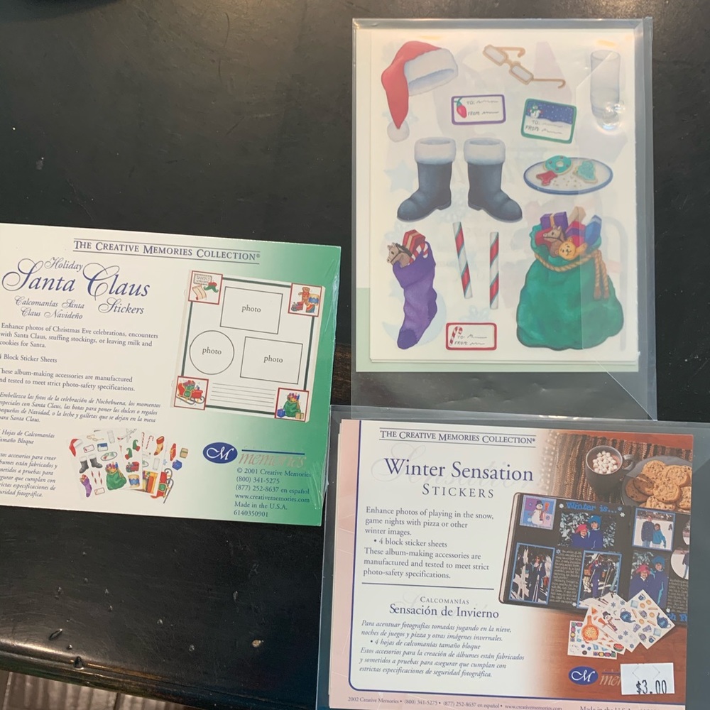 Creative Memories Santa Claus and Winter stickers!